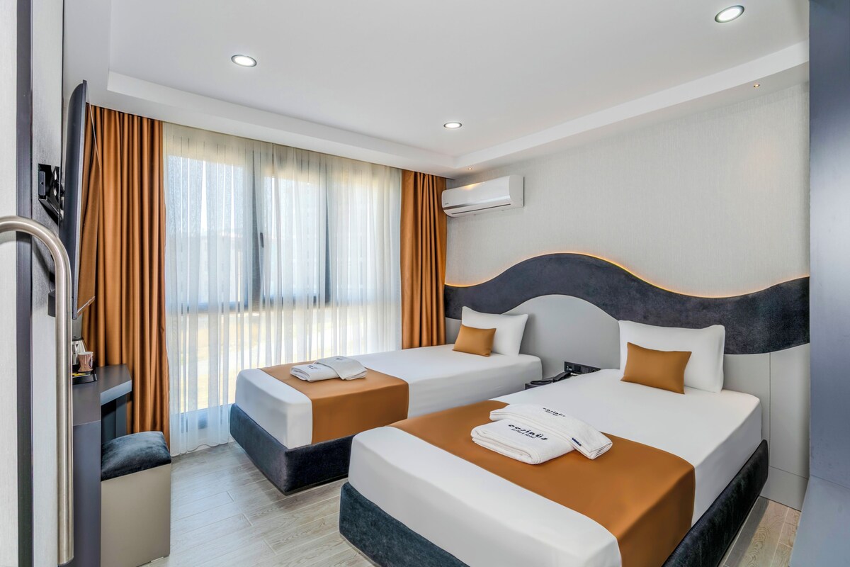 Deluxe Twin Room, Air conditioning | In-room safe, desk, laptop workspace, soundproofing