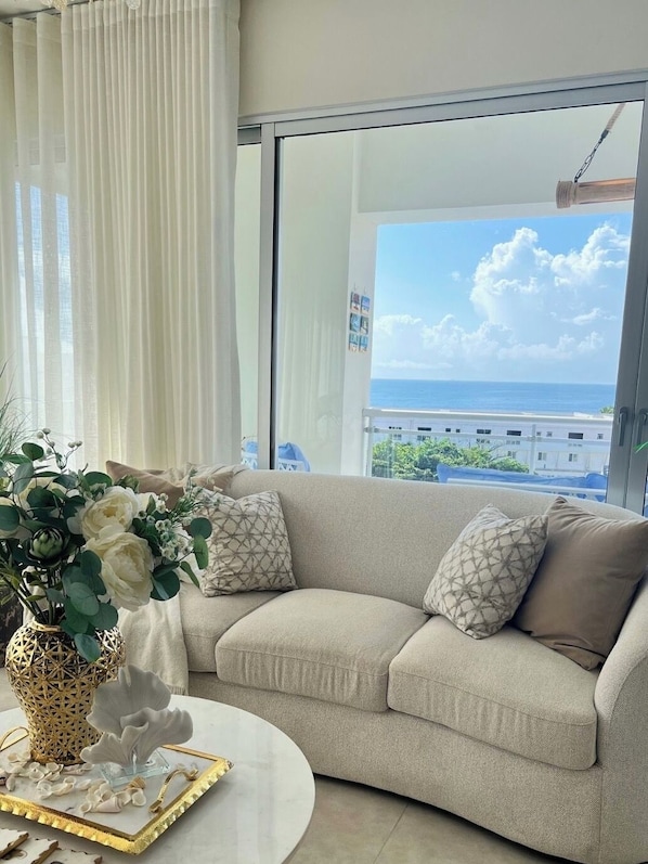 TV - Majestic 2-bedroom apartment with AC in beautiful Boca Chica Ocean View balcony (Boca Chica)