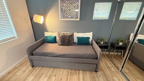 In-room safe, iron/ironing board, free WiFi, bed sheets - Modern Coachella Villa with Pool Spa and Game Room (Coachella)