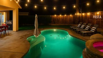 Piscina externa, piscina aquecida