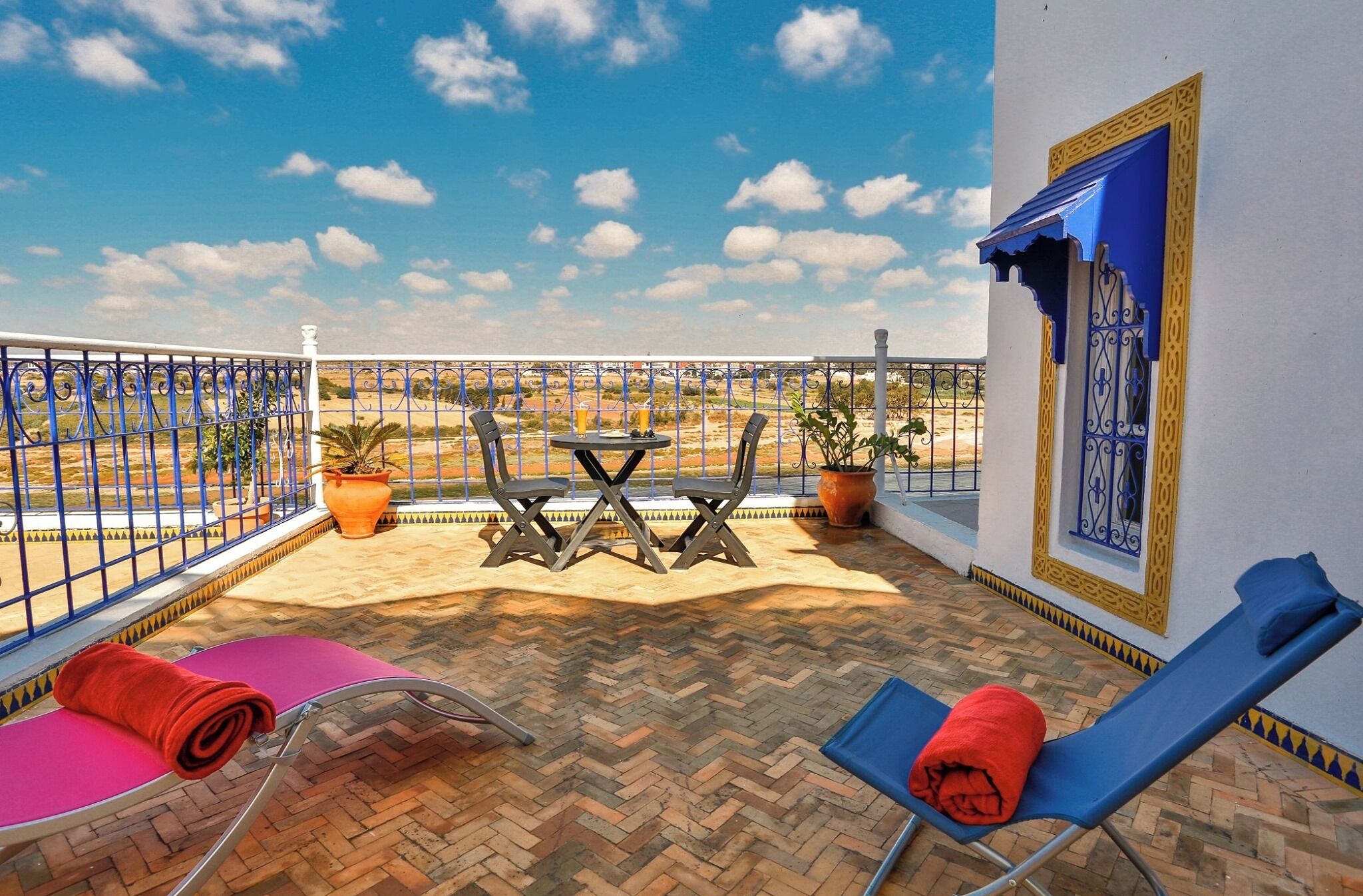 Deluxe Double Room, Balcony, River View | Terrace/patio