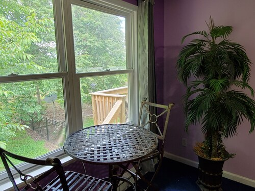 2-bedroom apartment in Newtown - secluded, yet close to major routes.