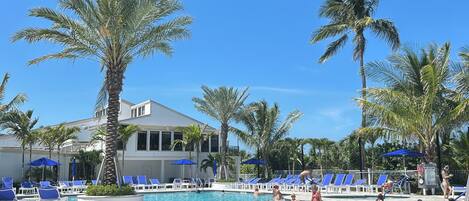 Outdoor pool, a heated pool