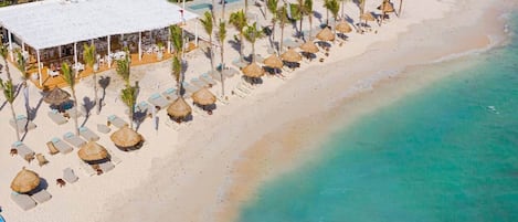 Perto da praia, toalhas de praia