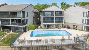 Outdoor pool - Beautifully Updated Lakefront Condo – Cozy, Quiet, and Close to the Action! (Osage Beach)