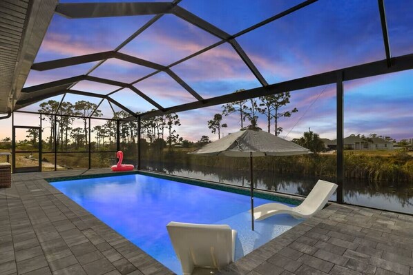 Outdoor pool, a heated pool