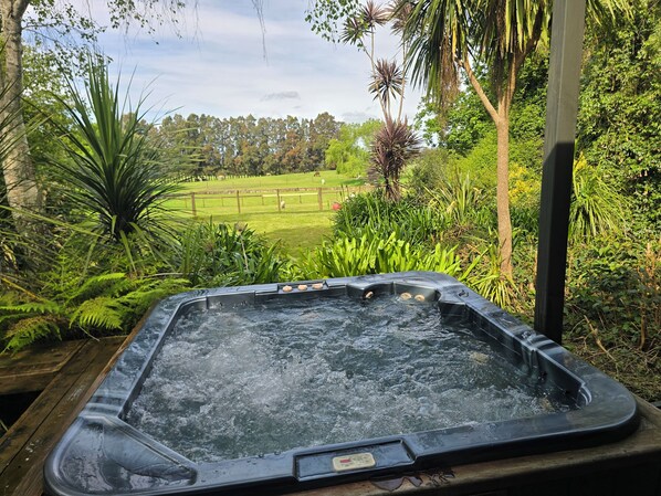 Outdoor spa tub