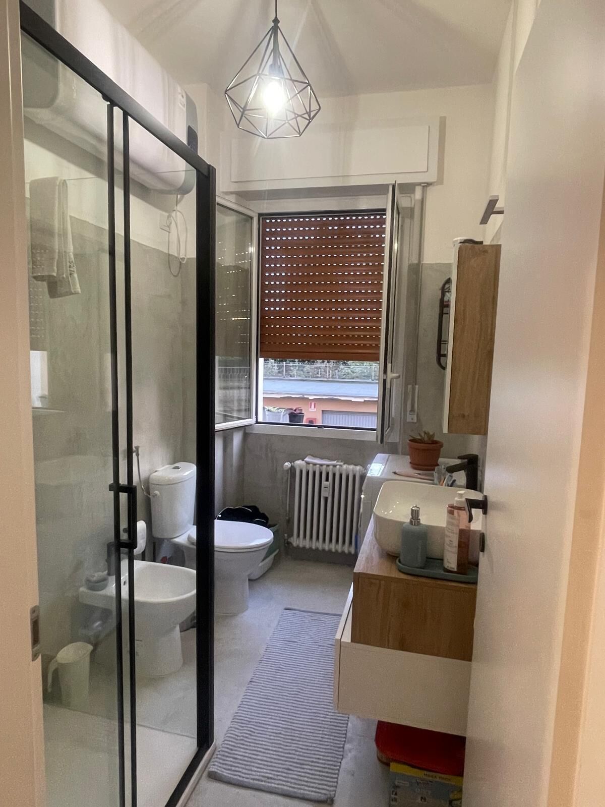 Dusche, Haartrockner, Bidet, Handtücher