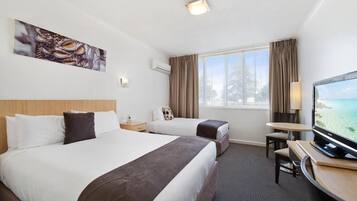 Blackout curtains, iron/ironing board, free WiFi