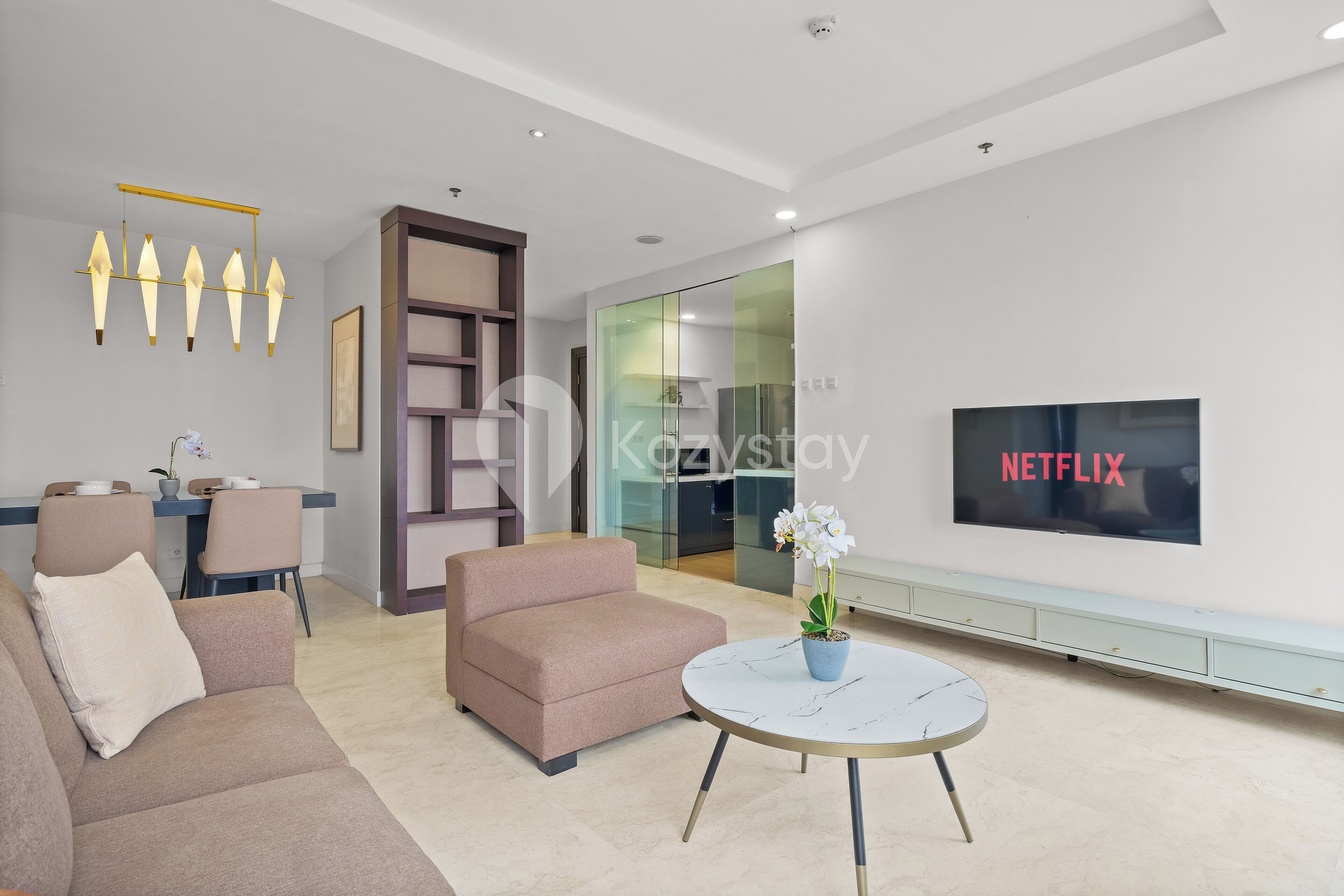Apartemen, 2 kamar tidur, pemandangan kota | Area keluarga | Smart TV