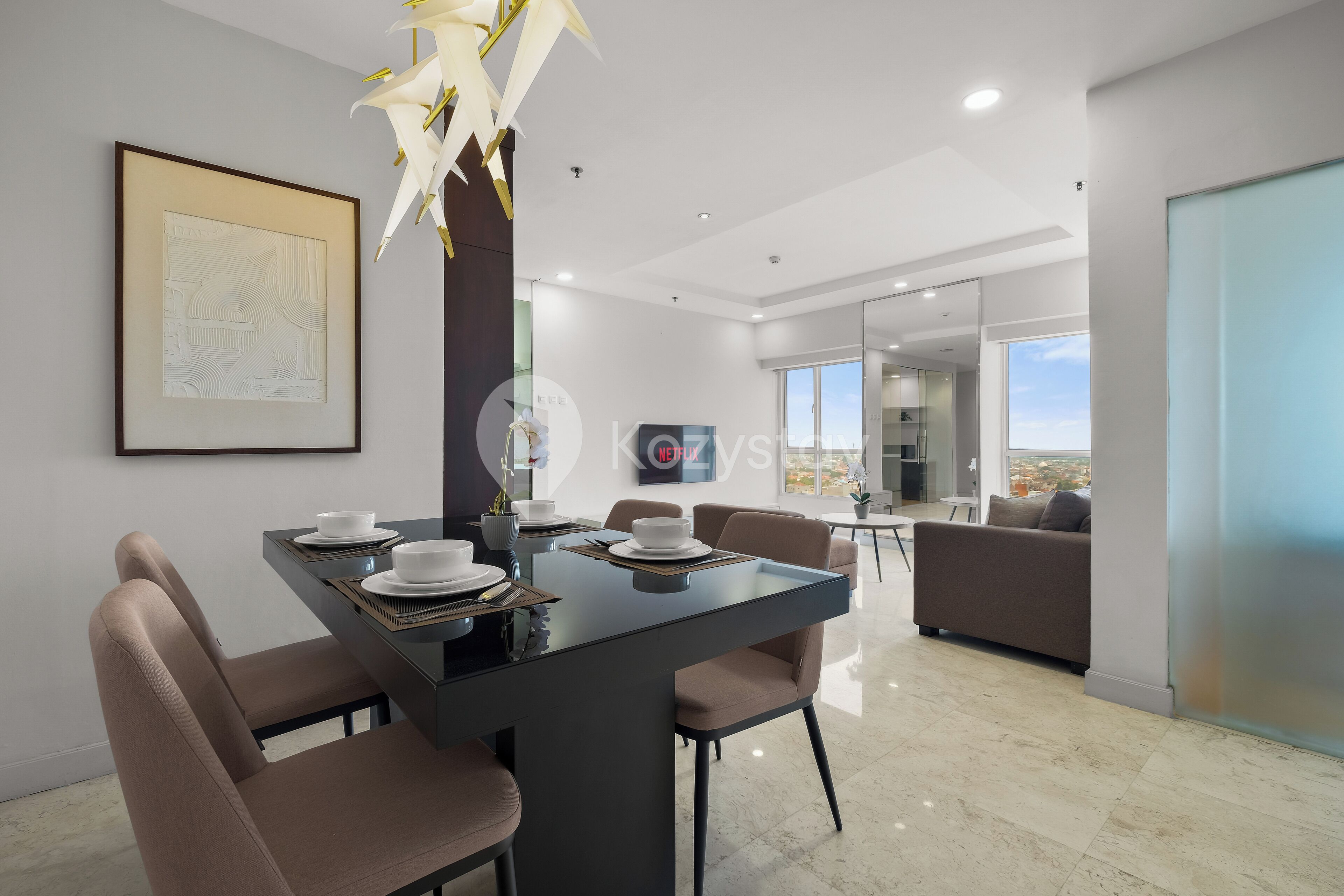 Apartment, 2 Bedrooms, City View | Dining room
