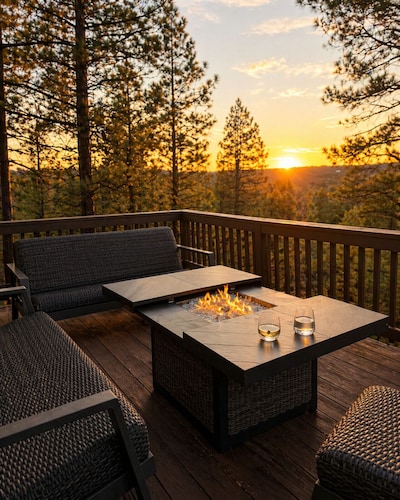 Sunset-View Western A-Frame Cabin  Fire Pit & Fenced Yard