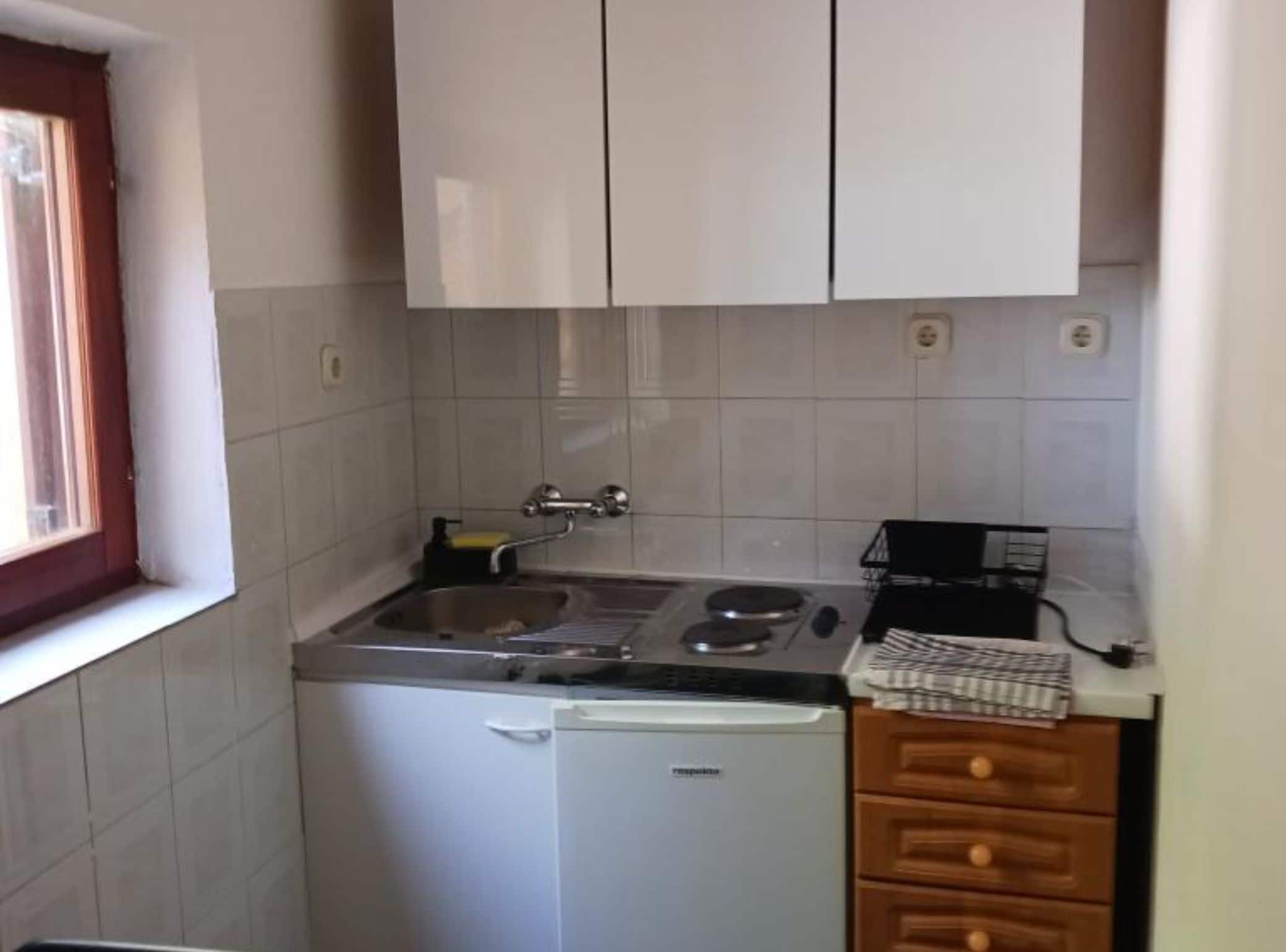 Departamento (One Bedroom Apartment with Terrace an) | Cocina privada | Refrigerador 