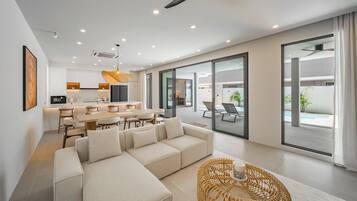Superior Villa | Desk, laptop workspace, blackout curtains, soundproofing