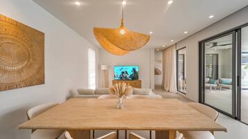 Desk, laptop workspace, blackout curtains, soundproofing