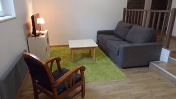 Comfort House | Living area | 16-inch flat-screen TV with cable channels