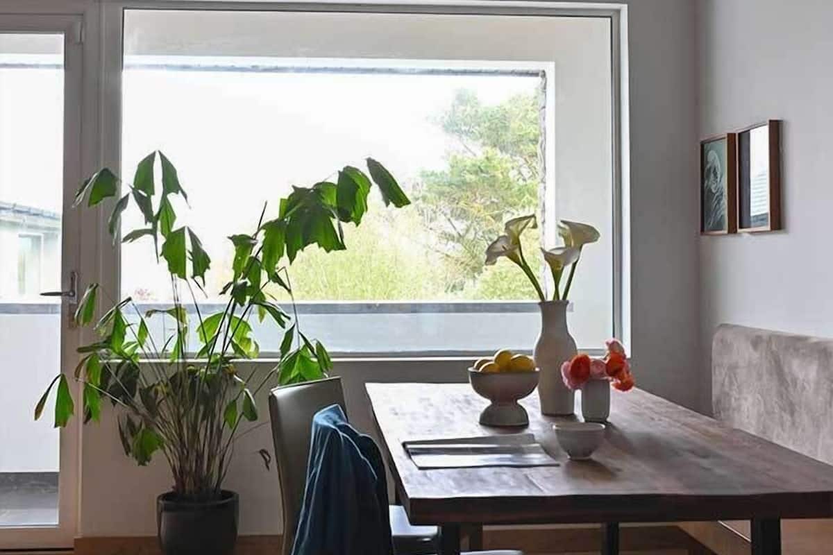 32-Zoll-Flachbildfernseher mit Kabelempfang, Kamin, Fußbodenheizung