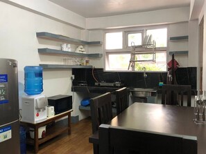 Fridge, microwave, stovetop, toaster - Everest Apartment 2BHK Thamel 5 min walk 2nd Floor (Kathmandu)