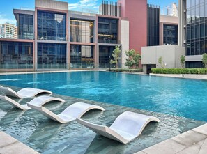 Outdoor pool - 1BR at Downtown Burj Khalifa View (Dubai)