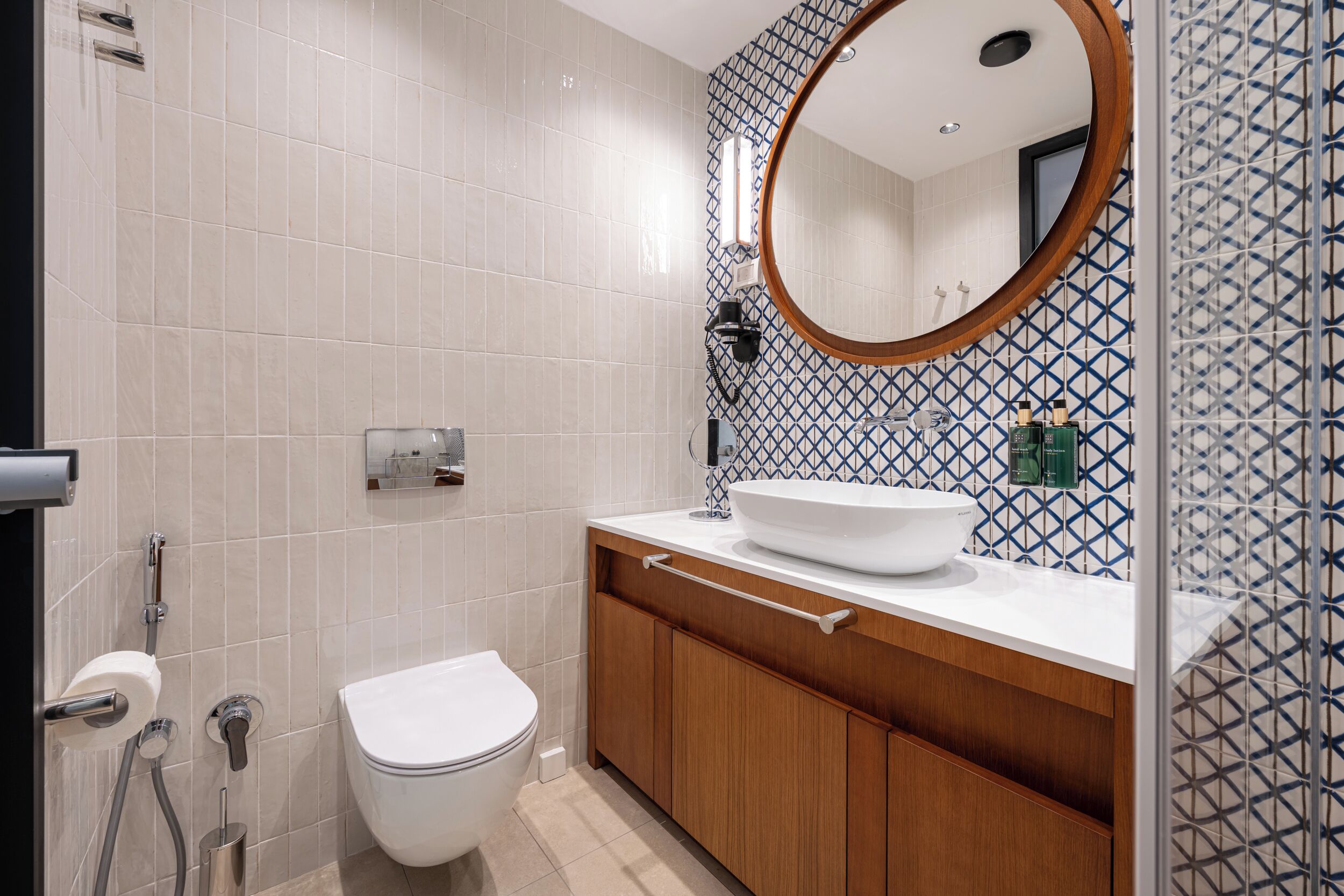 Standard Double or Twin Room, Balcony | Bathroom | Shower, hair dryer, slippers, towels
