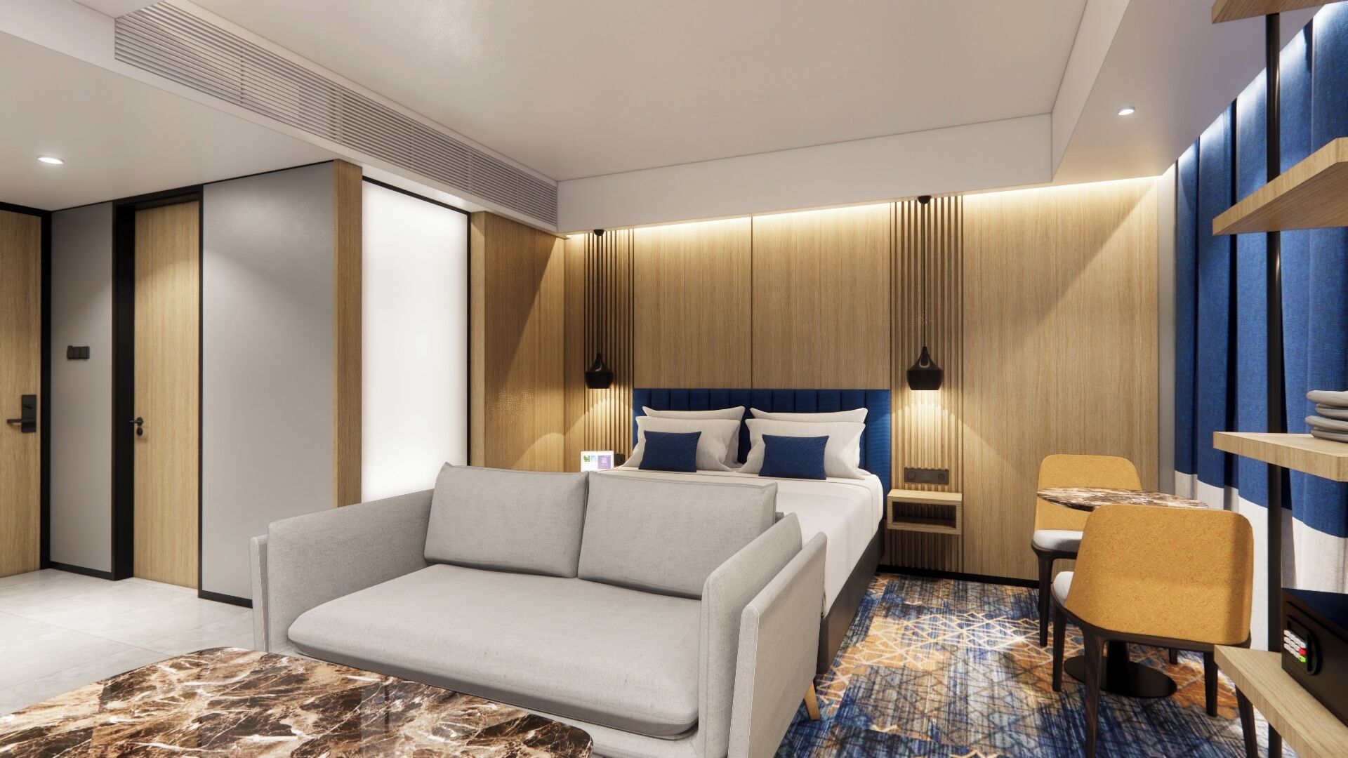 Junior Room | Desk, bed sheets