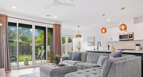 Living area - Pet-Friendly ATX Home w Yard & Patio Near Mueller Park, Moody Center & More (Austin)
