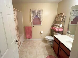 Shower, hair dryer, towels, soap - Country Echoes of the Finger Lakes (Canandaigua)