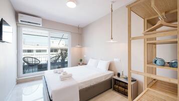 Lejlighed - 2 soveværelser - balkon - byudsigt | Mørklægningsgardiner, lydisolering, strygejern/strygebræt, gratis Wi-Fi