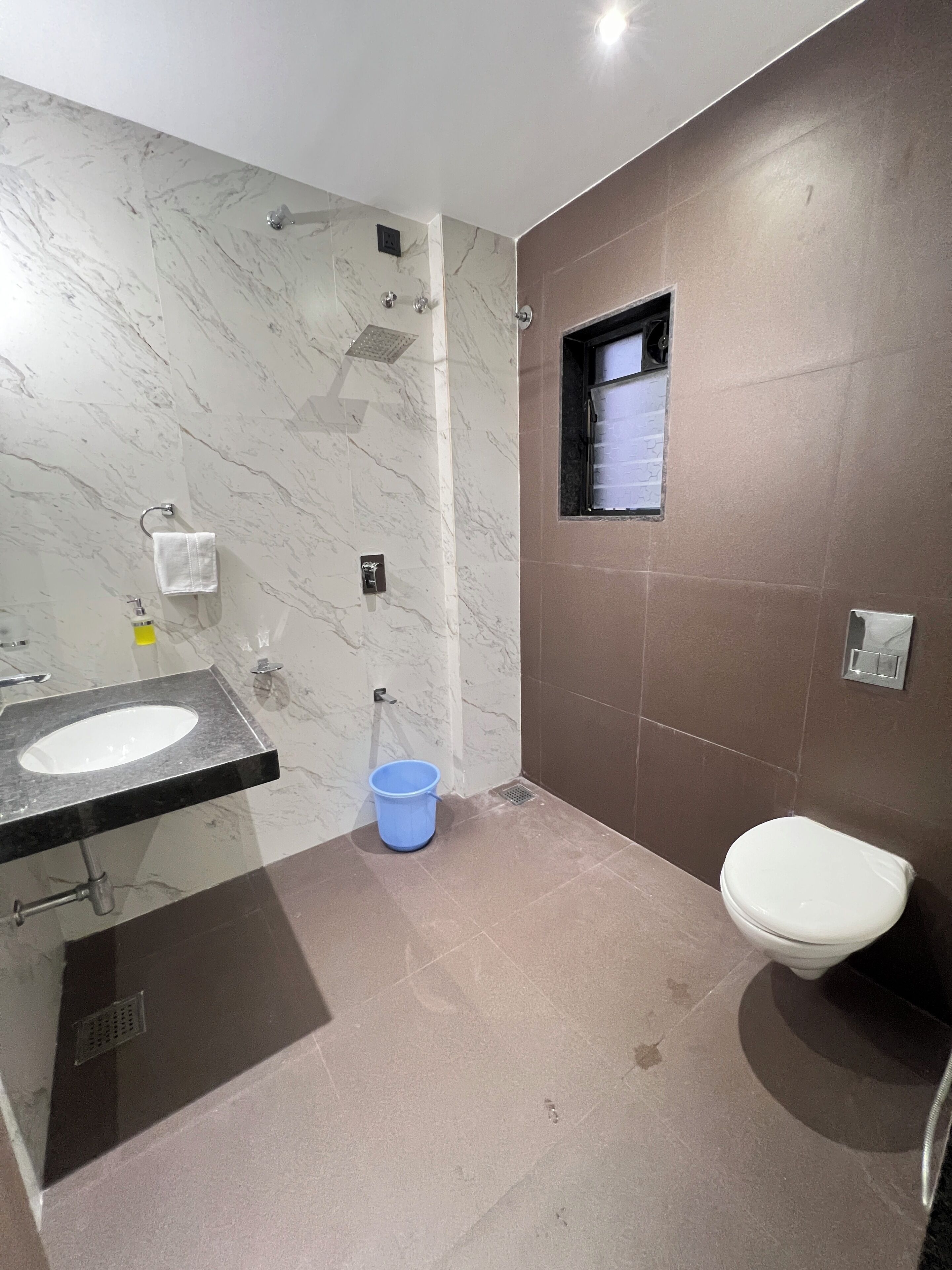 Deluxe-huone | Kylpyhuone | Suihku, ilmaiset hygieniatuotteet, pyyhkeet, saippua