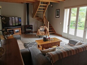 تلفزيون، مدفأة، ستيريو