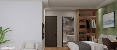 Chambre exécutive double | Salle de bain | Séchoir à cheveux, serviettes fournies, savon, shampooing