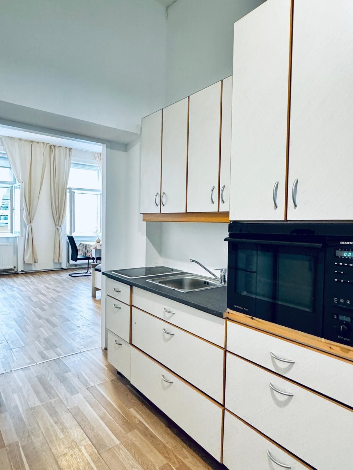 Basic Studio | Private kitchen | Fridge, microwave, stovetop, cookware/dishes/utensils