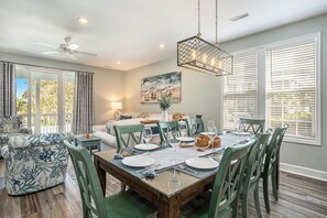 Dining - Shorely Blessed- Perfect Family Beach House w/private pool, golf cart included, just steps to beach (Murrells Inlet)