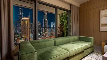 Luxury Apartment, Balcony, City View | Living area