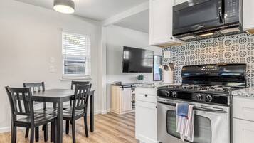 Microwave, oven, stovetop, dishwasher