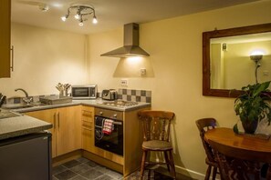 Apartment, Mountain View | Private kitchen | Mini-fridge, microwave, oven, stovetop