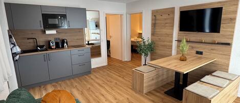 Apartment, 2 Bedrooms, Balcony | Living area