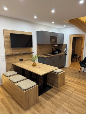 Apartment, 3 Bedrooms, Balcony | Private kitchen | Full-sized fridge, microwave, espresso maker, electric kettle - Be Grand Apartments Rust (Rust)