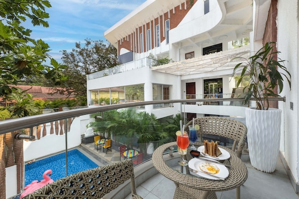 Superior Room, Balcony, Pool View | Balcony view - Echor Kia - A Boutique Hotel Anjuna Goa (Anjuna)