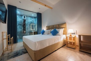 Deluxe-Apartment, Balkon, Poolblick