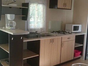 Fridge, microwave, coffee/tea maker - 29m² Mobile Home with Terrace in Limeuil (Limeuil)