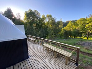 Superior Cabin, Patio, Garden View | Terrace/patio - HuellaBlanca Domos (Manchuria)