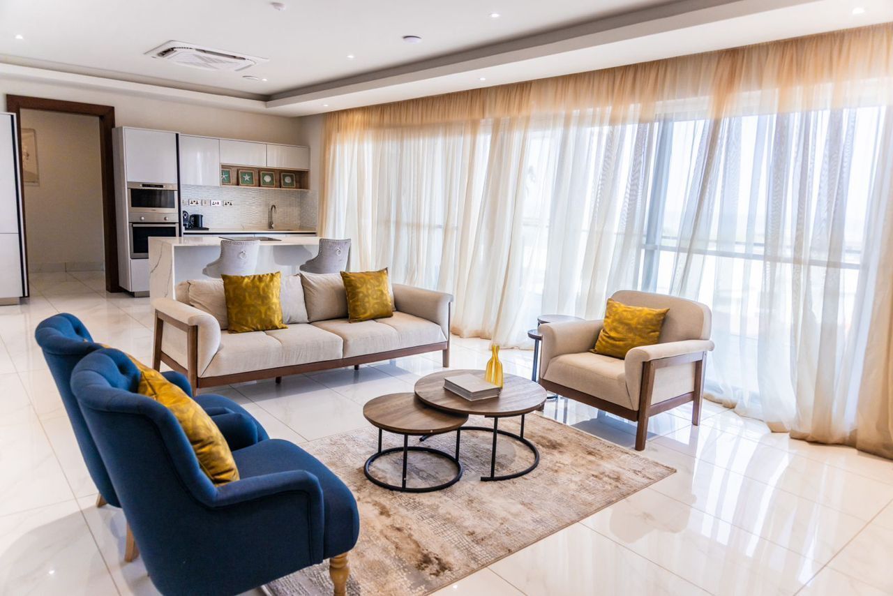 Presidential Suite, Ocean View | Living area | 48-inch Smart TV with cable channels, Netflix, iPod dock