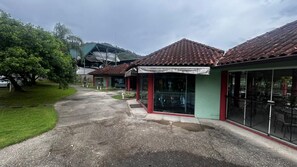 Outdoor banquet area