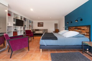 1 غرفة نوم وواي فاي وملاءات أسرّة