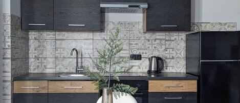 Classic Condo, City View | Private kitchen | Mini-fridge, microwave, stovetop, cookware/dishes/utensils