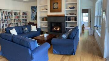 TV, fireplace, stereo