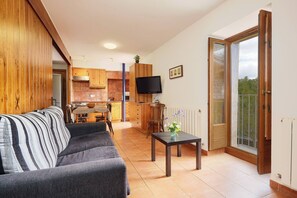 Televisión y chimenea