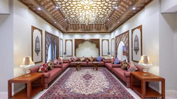 Grand Suite, 1 King Bed | Living area | 55-inch Smart TV with digital channels
