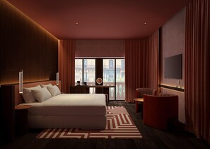 Grand Room, 1 King Bed, Balcony (Stalls) | Premium bedding, minibar, in-room safe, desk - Hotel Palacio Bellas Artes San Sebastián, Curio Collection (San Sebastian)